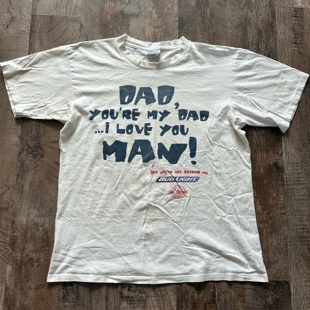Vintage 1995 Bud Light Graphic Tee Size L